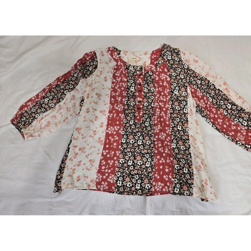 Como Blu Women's XL Floral Blouse